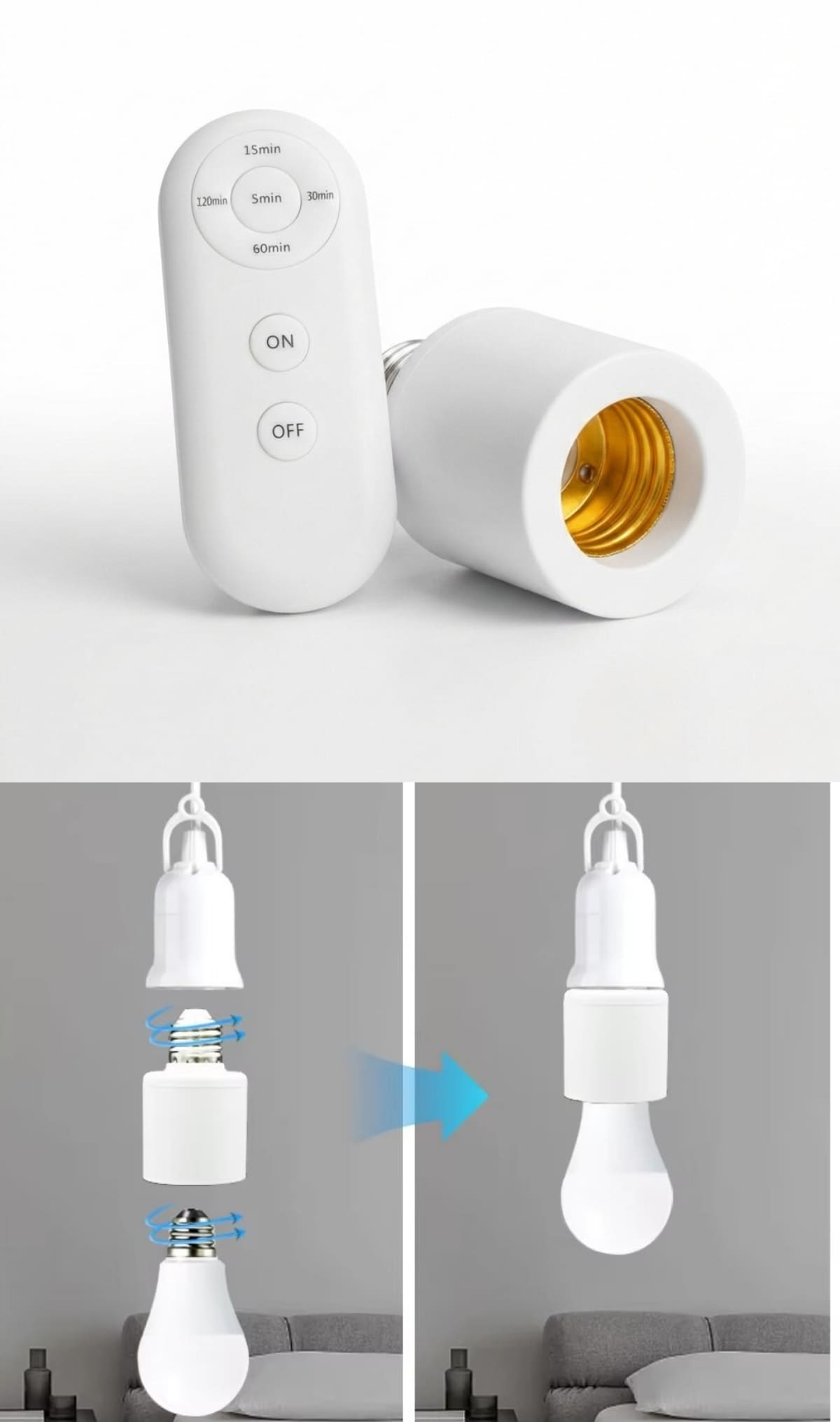 Smart lamp holder for -home