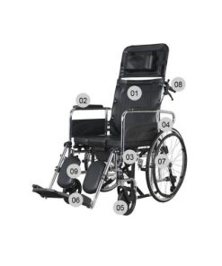 Kaiyang KY607GCJ-A Folding With Commode Reclining Wheelchair.