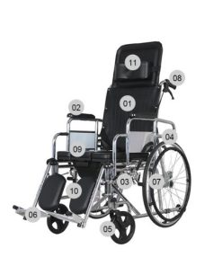Alternative view of KY608GC Kaiyang Commode Wheelchair: Durable & Versatile