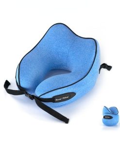 Premium U-Shaped Memory Cotton Travel Pillow for Comfort