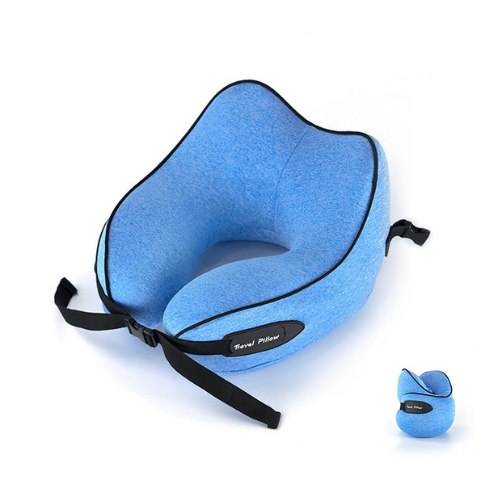 Premium U-Shaped Memory Cotton Travel Pillow for Comfort